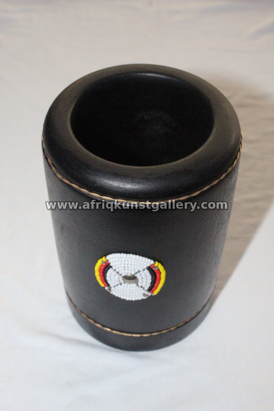 Leather Utensil Holder handmade African tableware and decor.