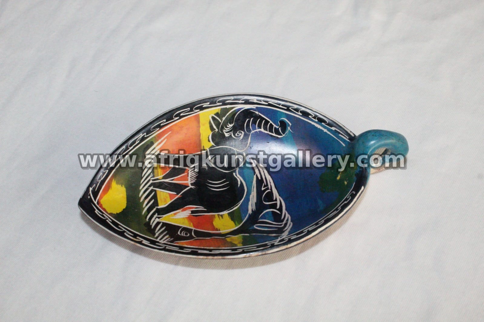 Painted Leaf Platter handmade African tableware and decor.
