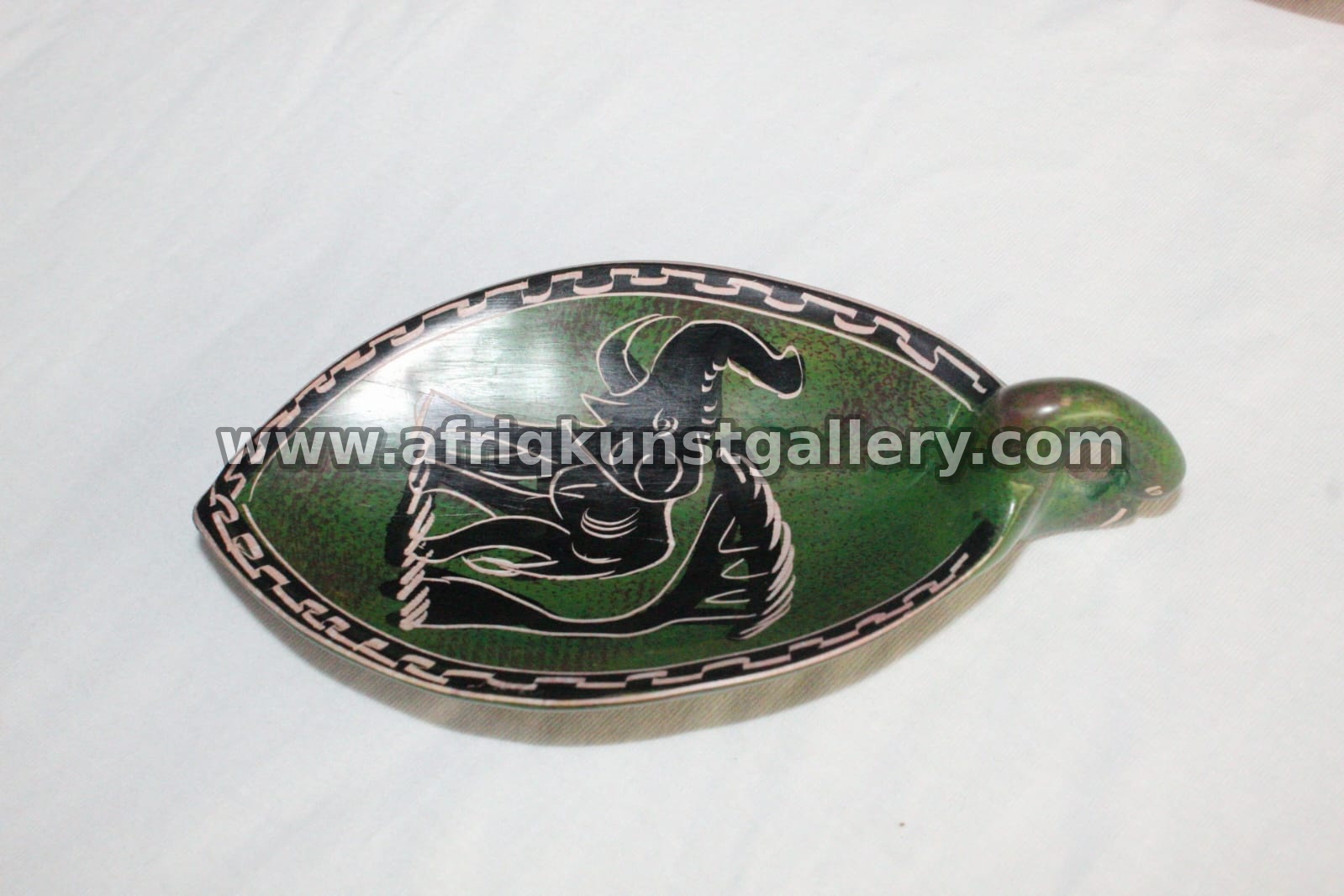 Painted Leaf Platter handmade African tableware and decor.