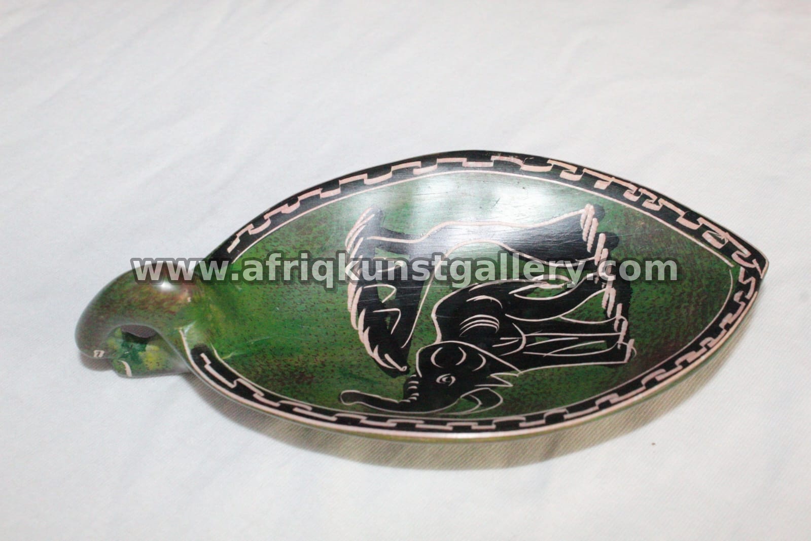 Painted Leaf Platter handmade African tableware and decor.