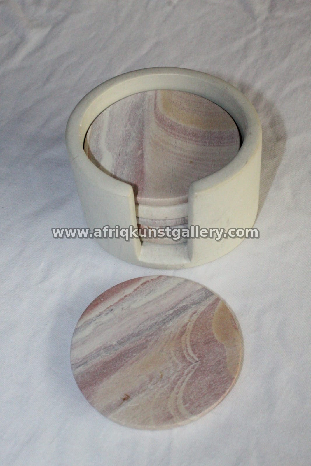 Soapstone Coaster Box handmade African home decor.