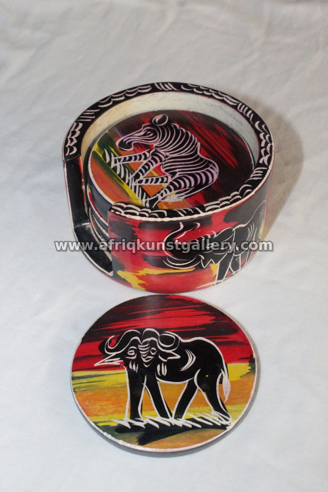 Soapstone Coaster Box handmade African home decor.