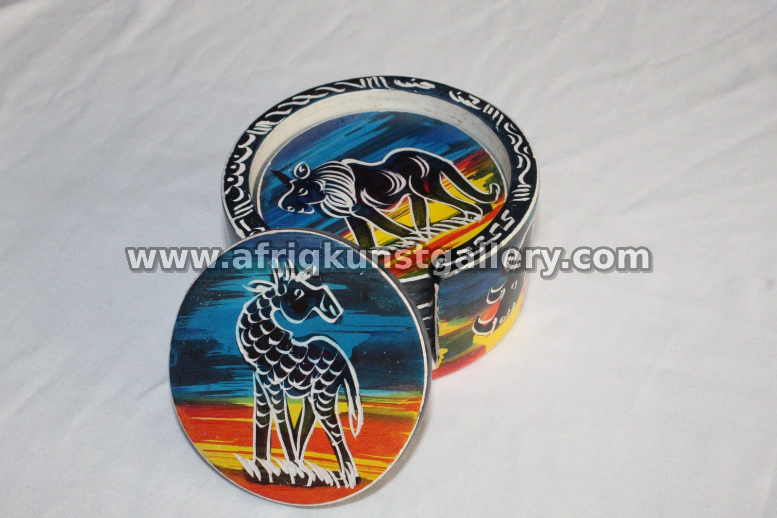 Soapstone Coaster Box handmade African home decor.