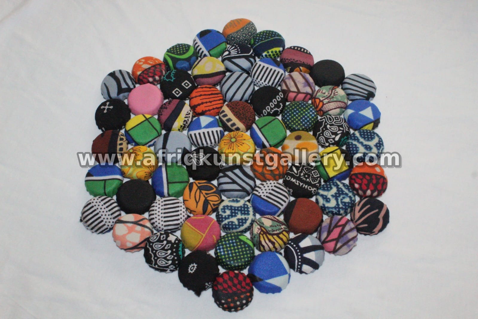 Textile Button Art handmade African home decor.