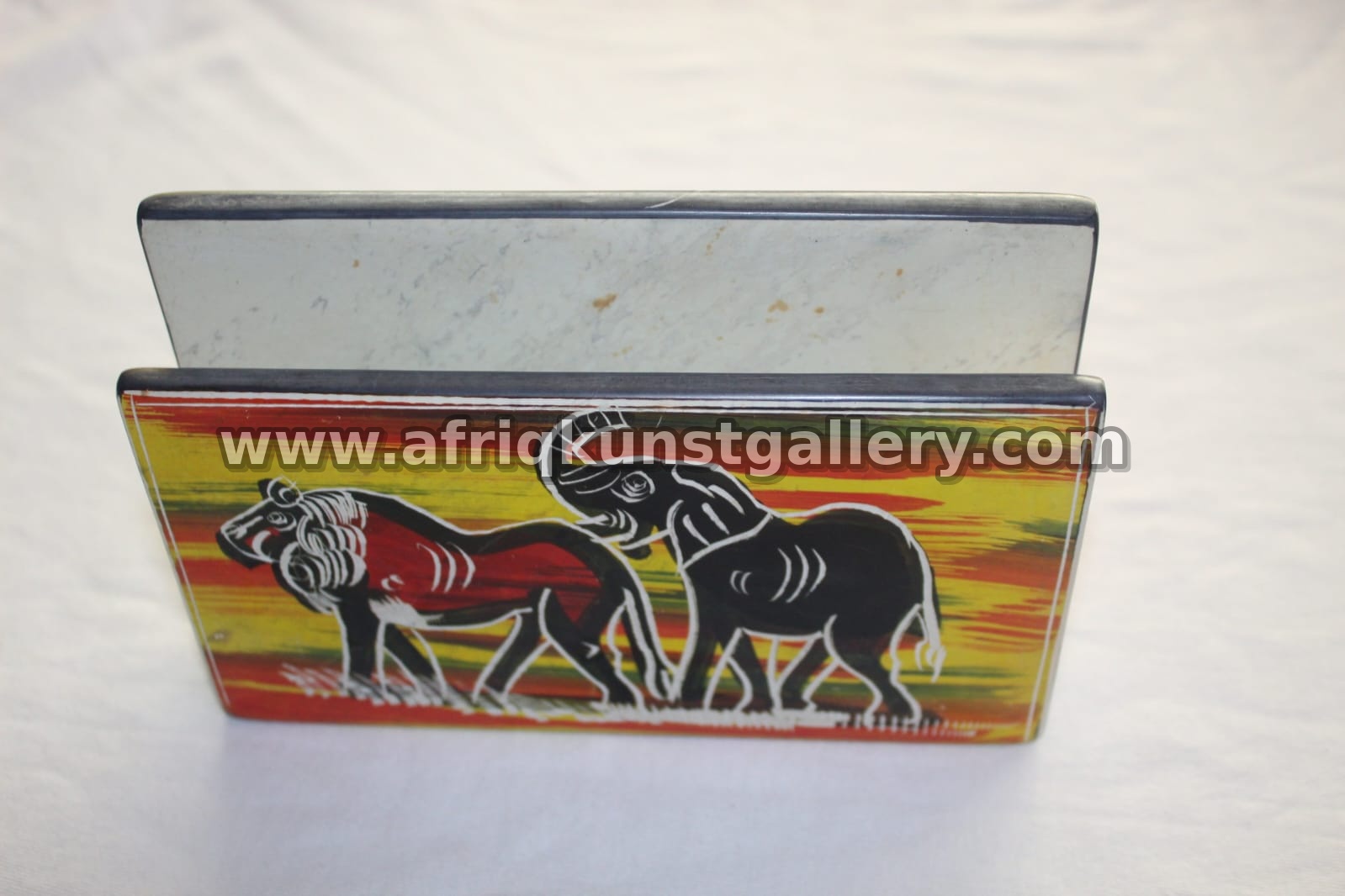 Wildlife Napkin Holder handmade African tableware and decor.