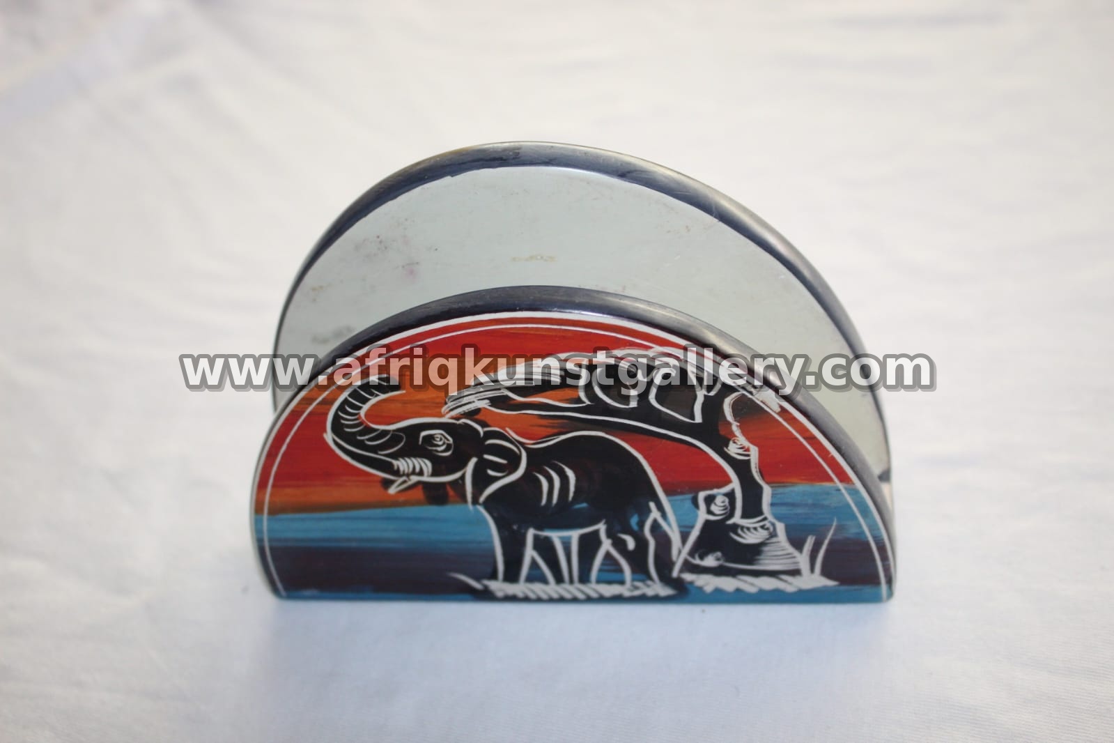 Wildlife Napkin Holder handmade African tableware and decor.