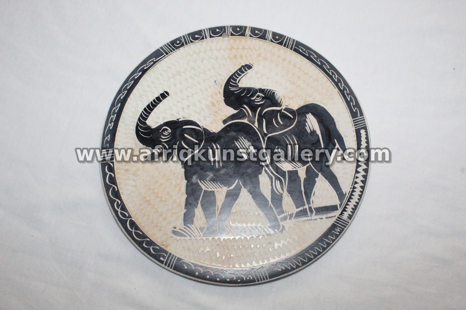 Wildlife Serving Plate handmade African tableware and decor.