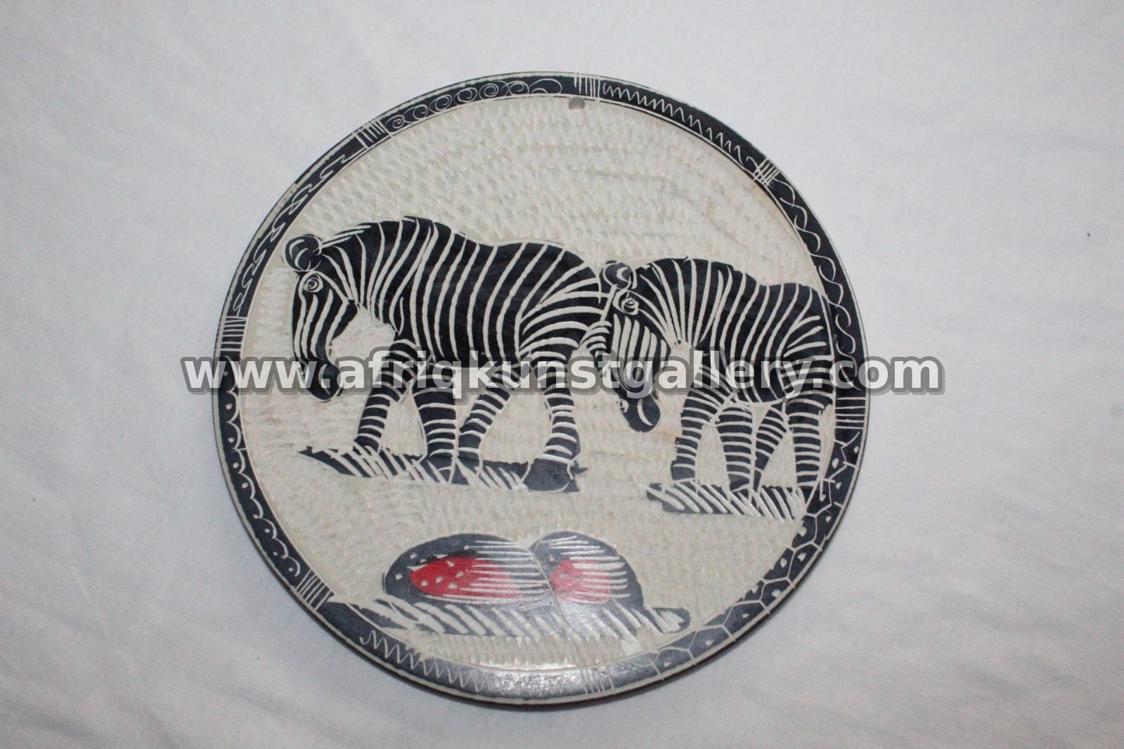 Wildlife Serving Plate handmade African tableware and decor.