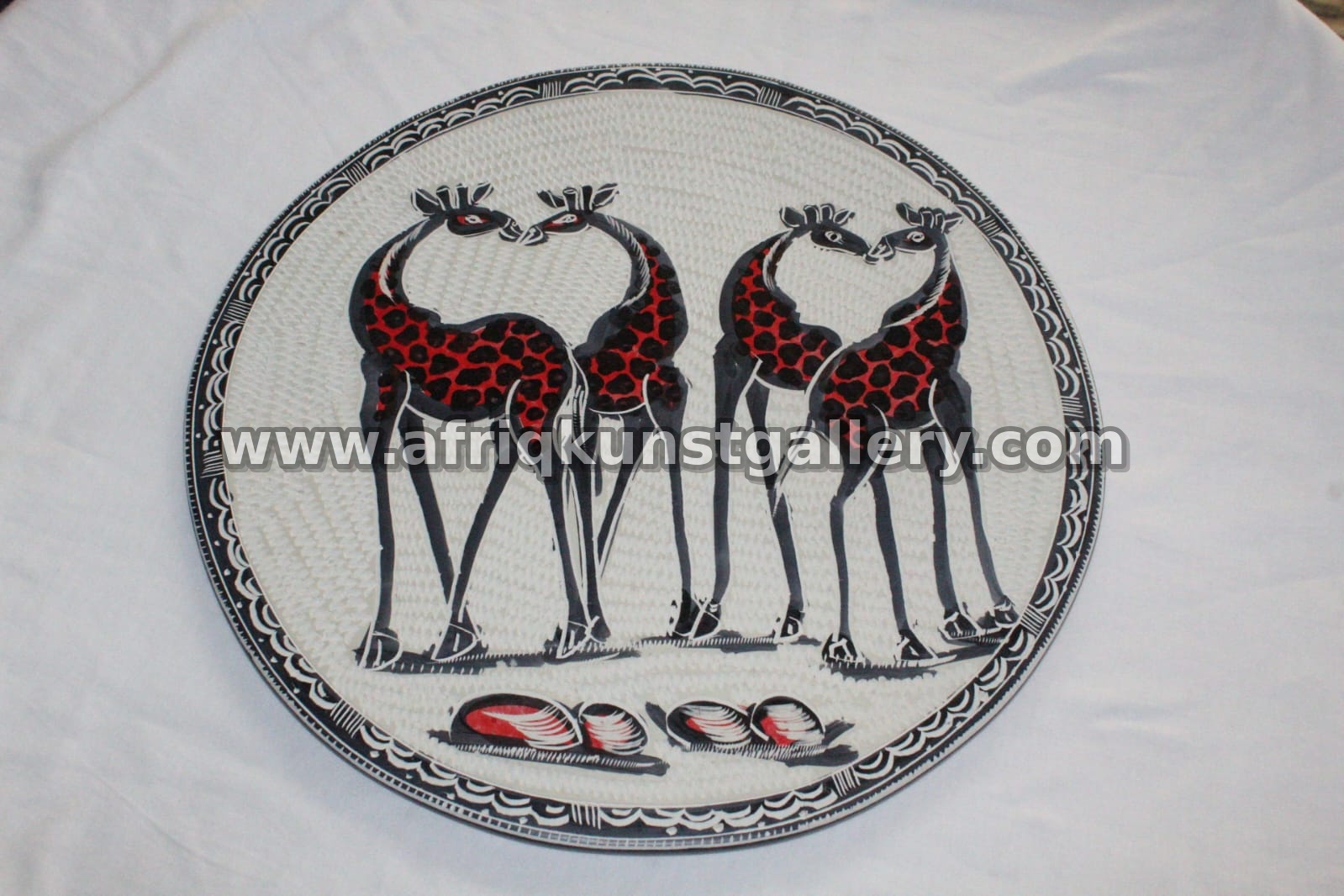 Wildlife Serving Plate handmade African tableware and decor.
