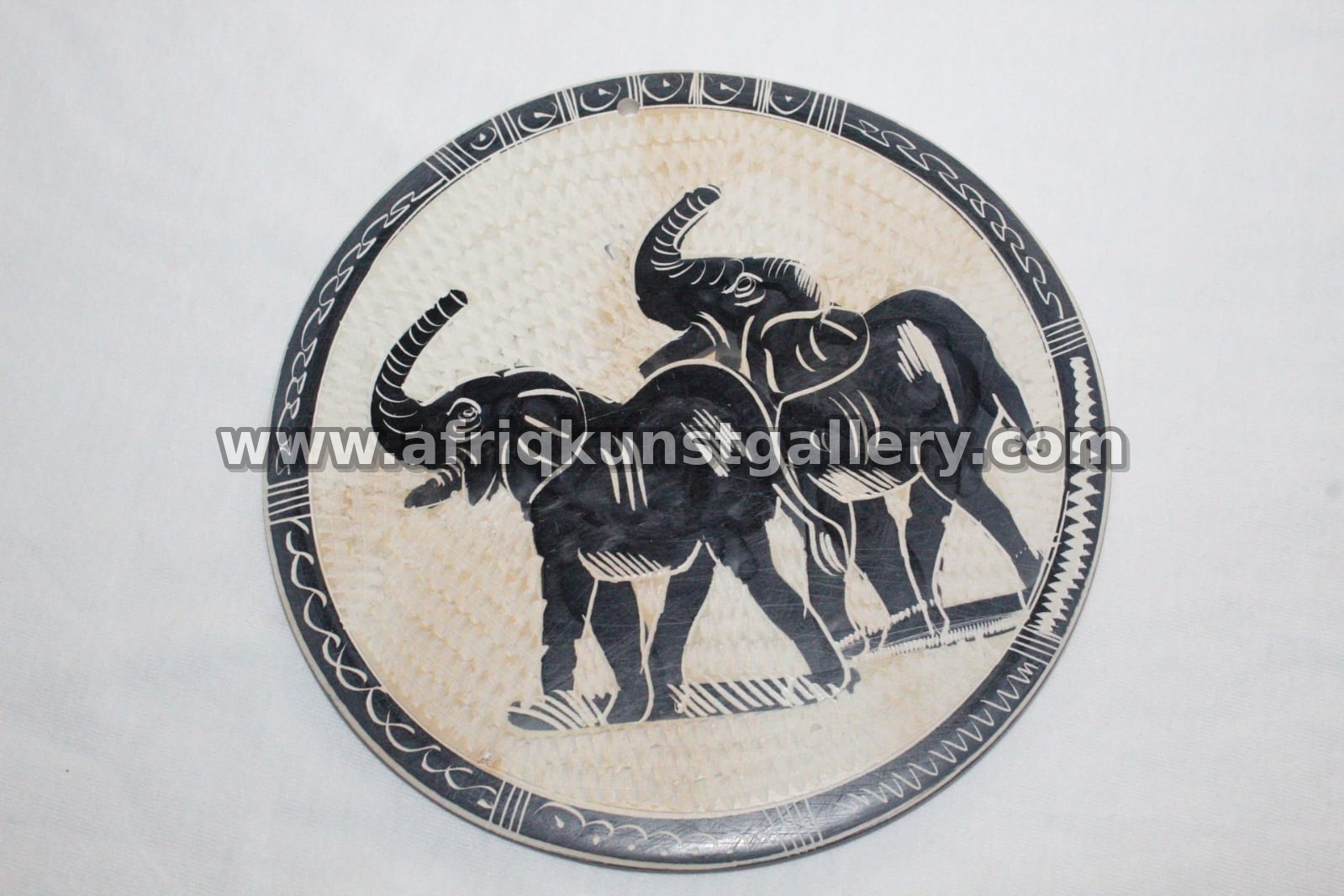 Wildlife Serving Plate handmade African tableware and decor.