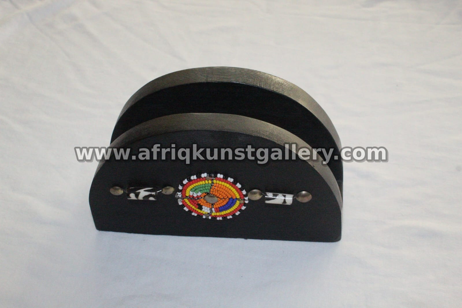 Wooden Napkin Holder handmade African tableware and decor.