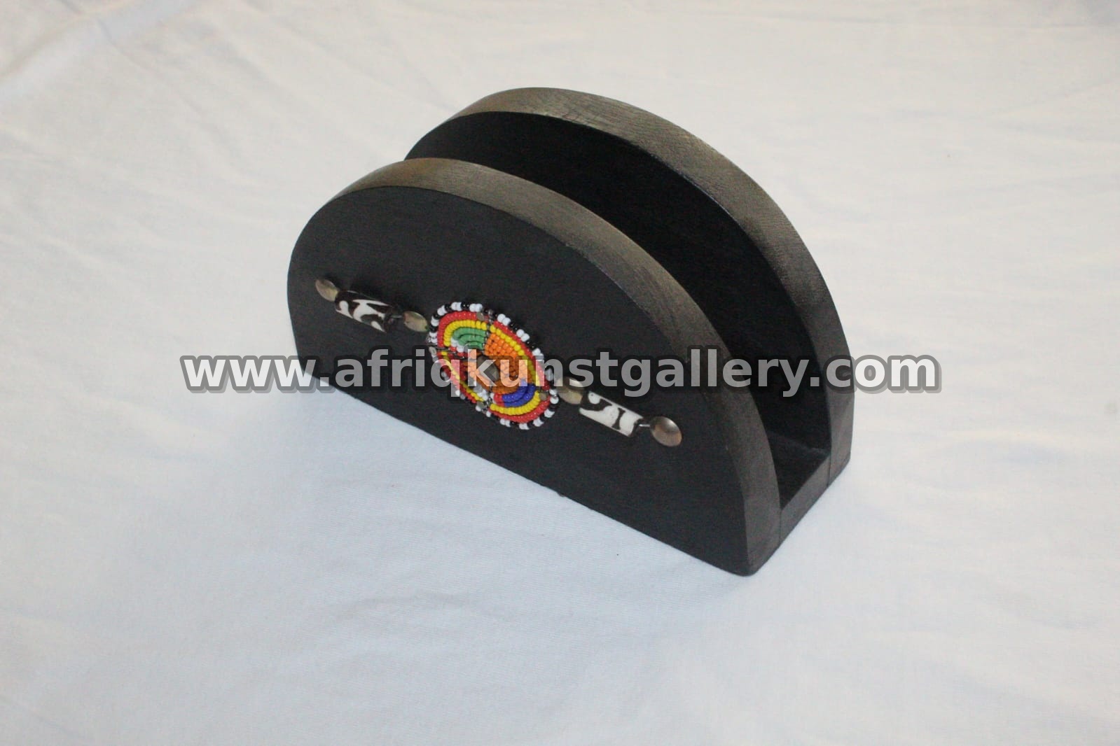 Wooden Napkin Holder handmade African tableware and decor.