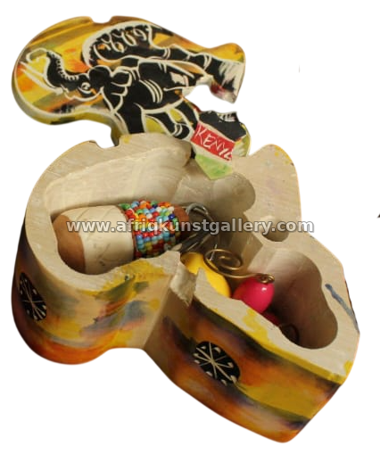 Sunrise-toned Africa-shaped keepsake box.