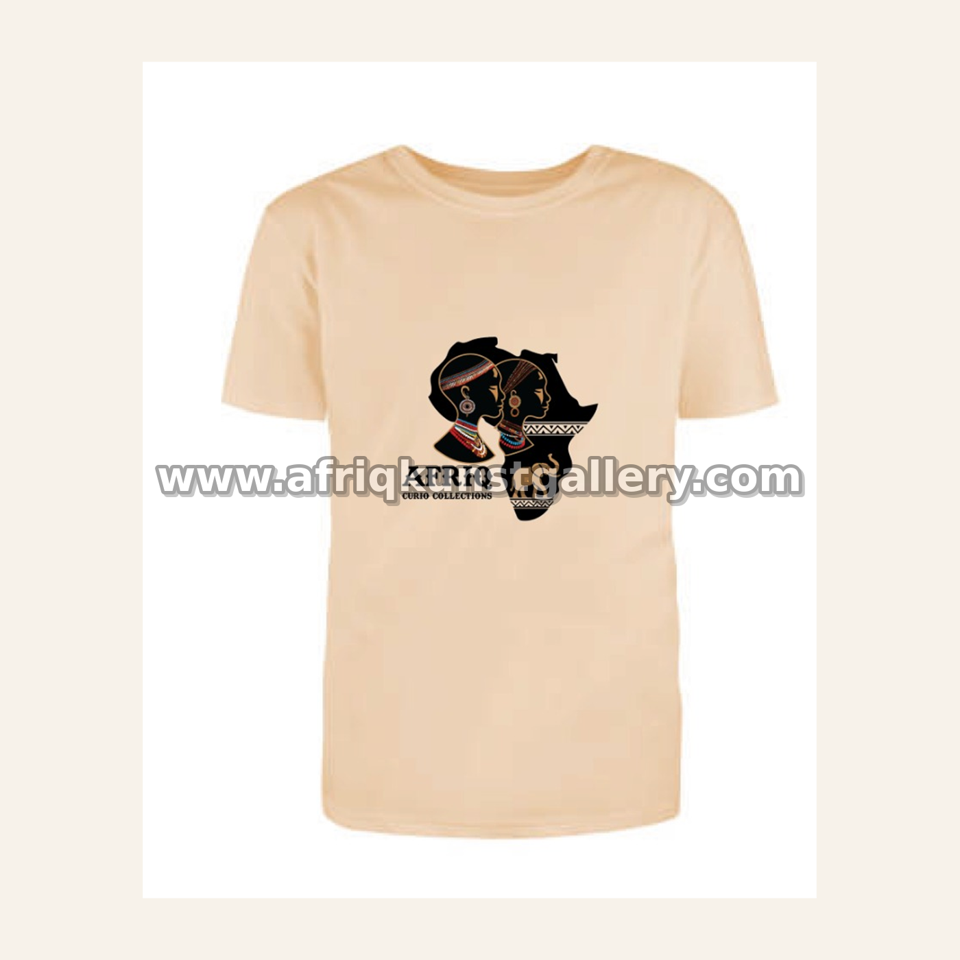 Cream Afriq logo t-shirt.