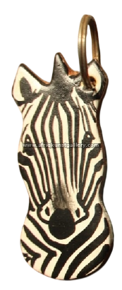 Hand-painted zebra head keyholder.