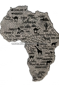 Africa map souvenir magnet on a white background.