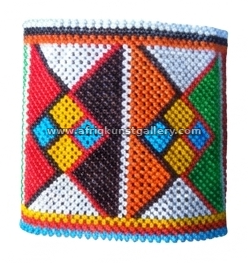 Diamond beaded cuff bracelet on a white background.